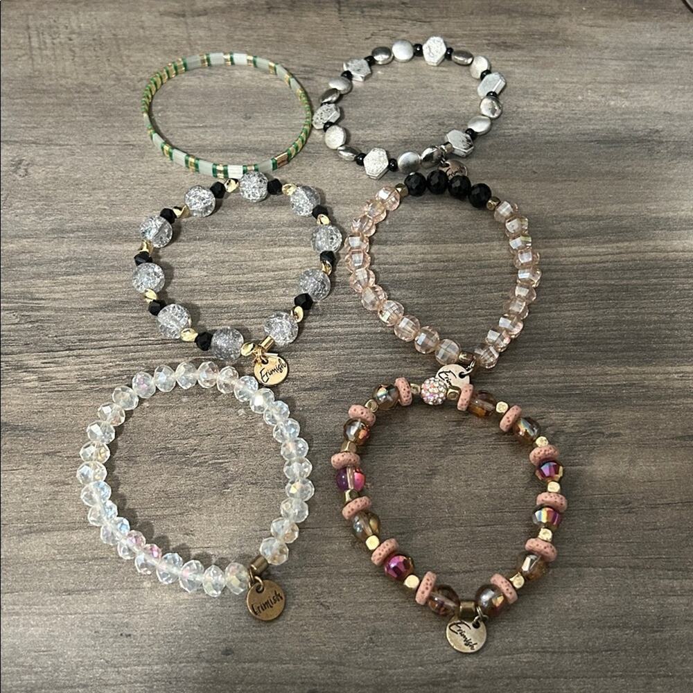 Lot of 6 Erimish Bracelets! #0001  beaded stretch